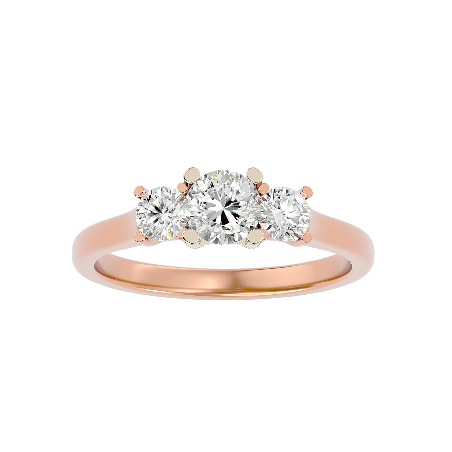Huong three stone diamond engagement ring
