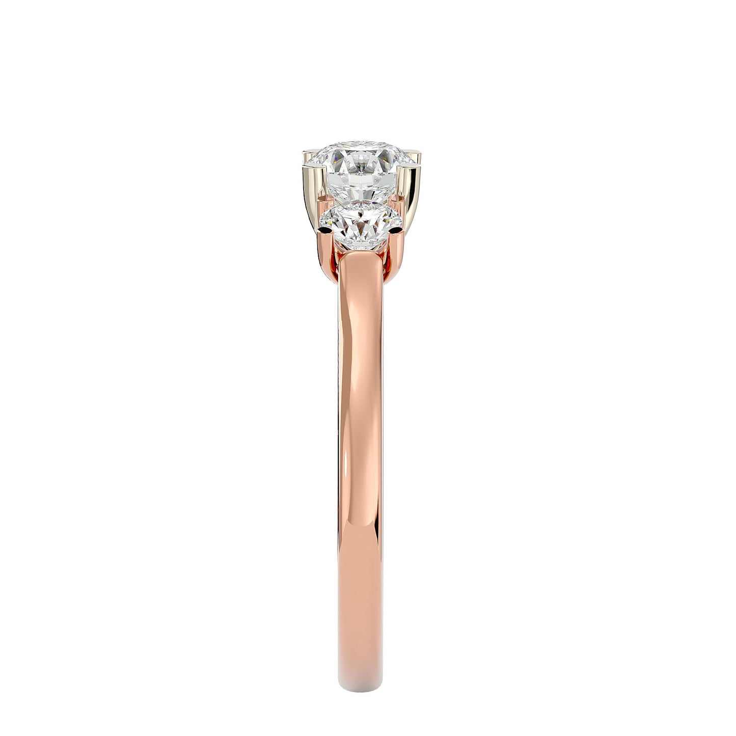 Huong three stone diamond engagement ring