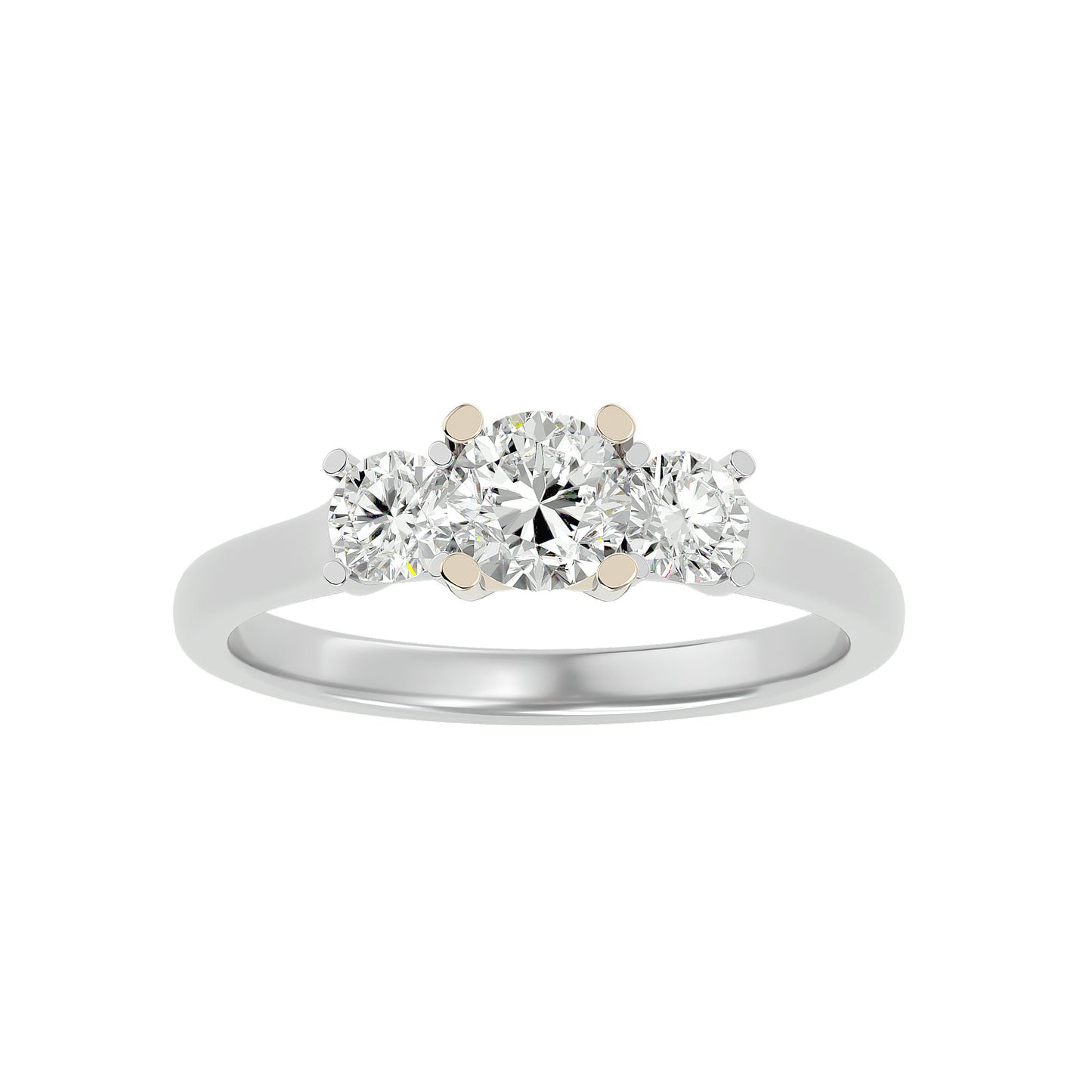 Huong three stone diamond engagement ring