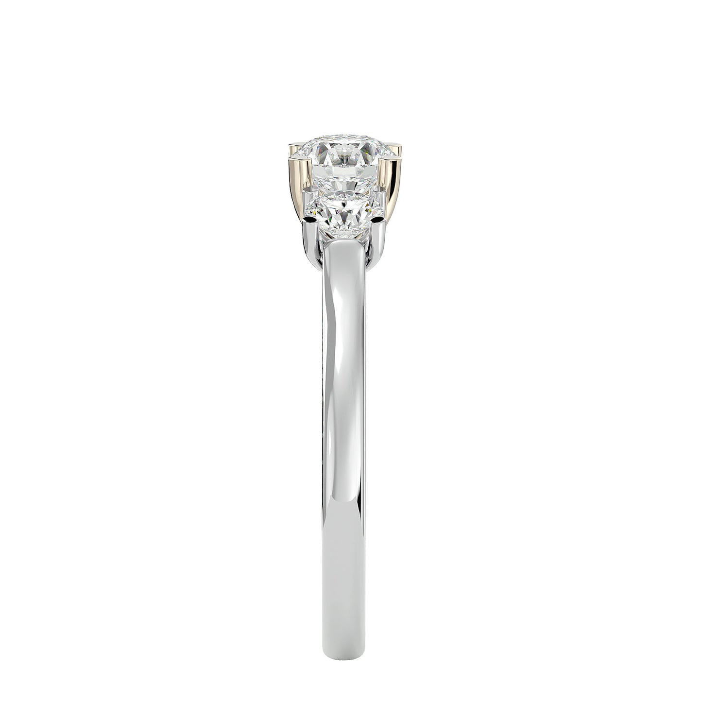 Huong three stone diamond engagement ring