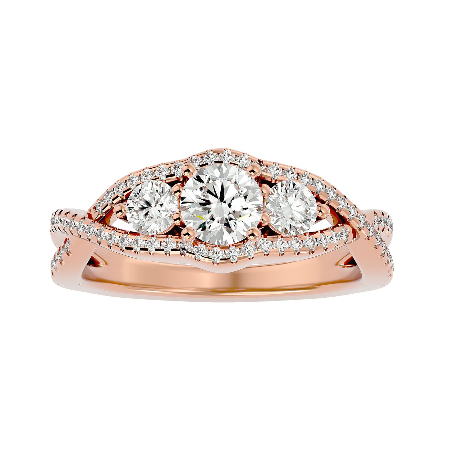 Diep three stone diamond engagement ring