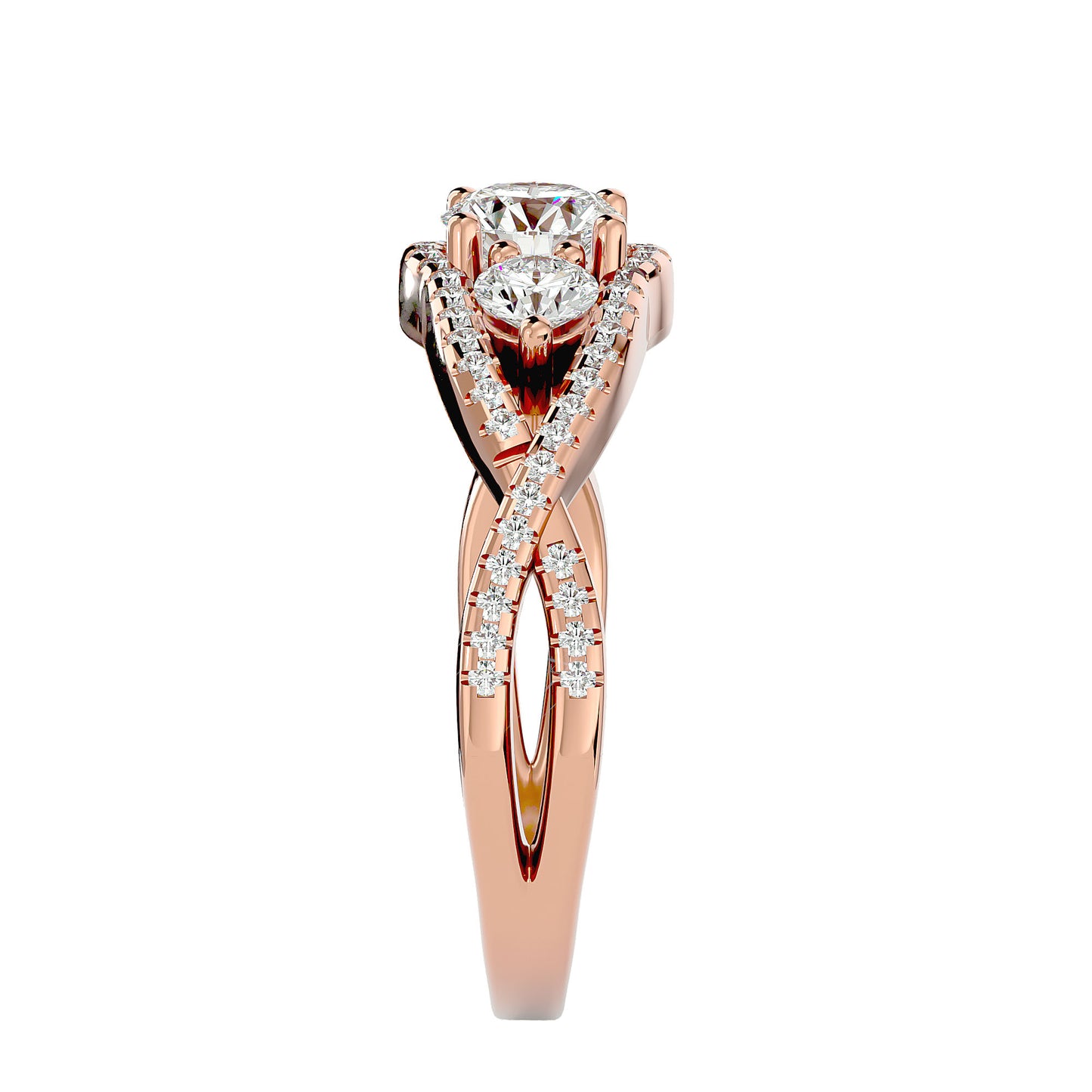 Diep three stone diamond engagement ring
