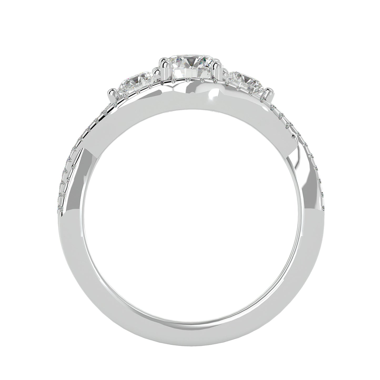 Diep three stone diamond engagement ring