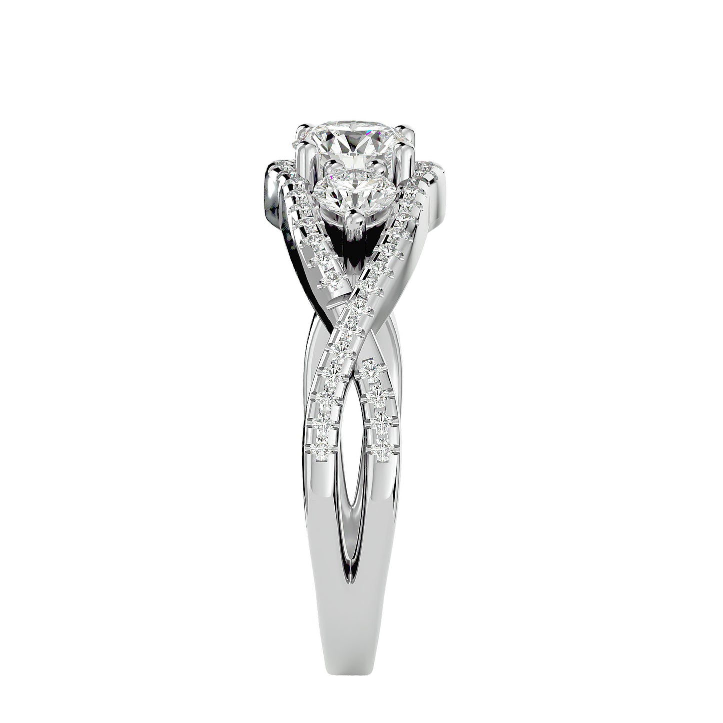 Diep three stone diamond engagement ring
