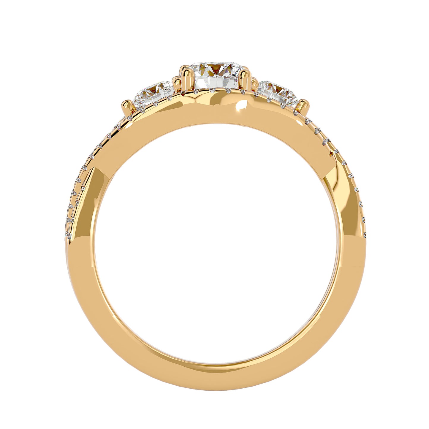 Diep three stone diamond engagement ring