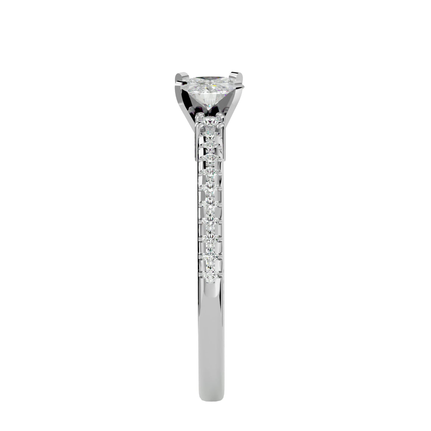 Ichika side round diamond engagement ring