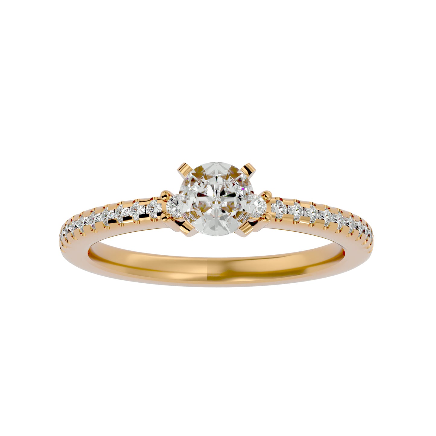 Ichika side round diamond engagement ring