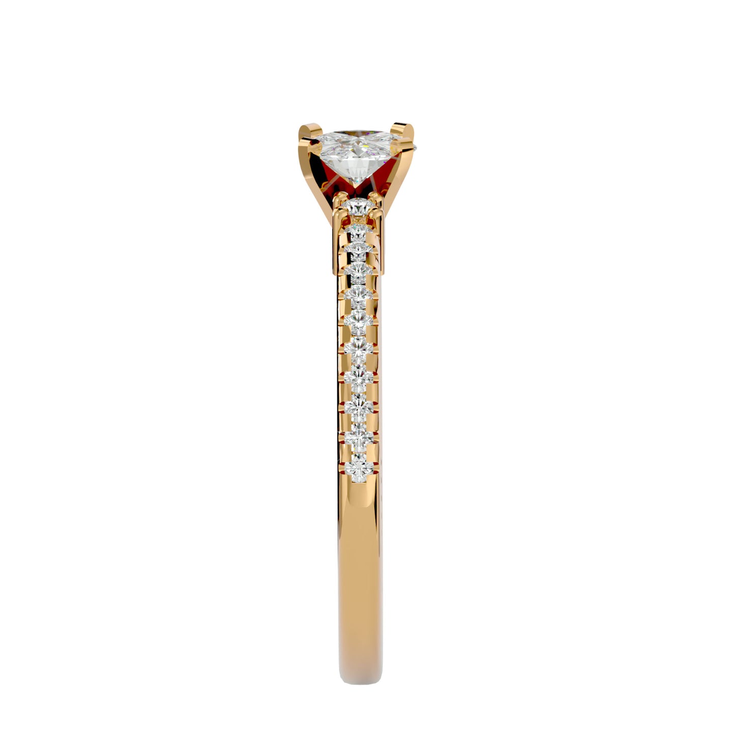Ichika side round diamond engagement ring