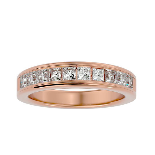 Veny Princess half diamond eternity ring
