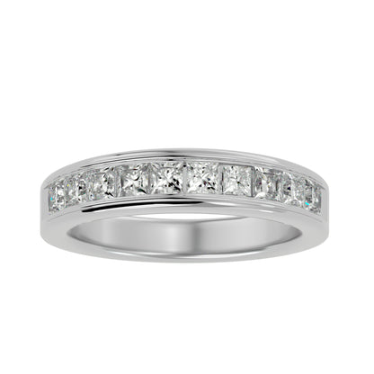 Veny Princess half diamond eternity ring