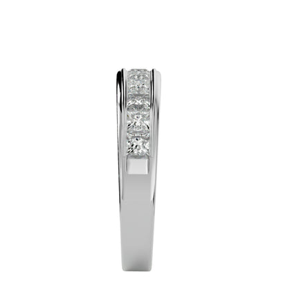 Veny Princess half diamond eternity ring