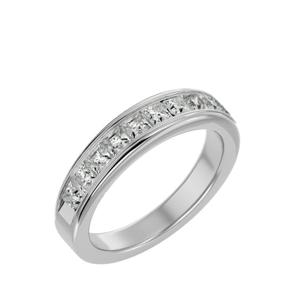 Veny Princess half diamond eternity ring