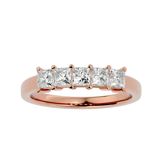 5 stone Princess diamond ring