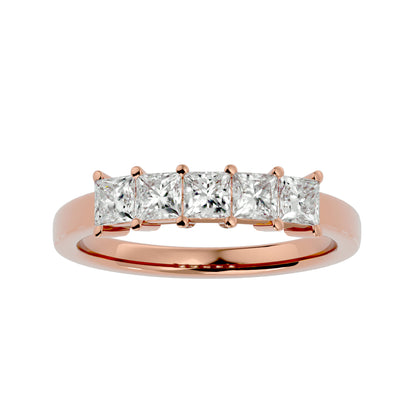 5 stone Princess diamond ring
