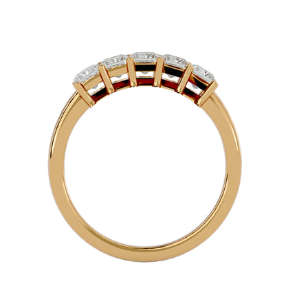 5 stone Princess diamond ring