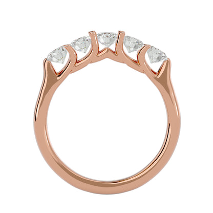 5 stone ring round diamond ring