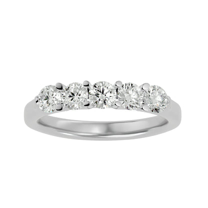 5 stone ring round diamond ring