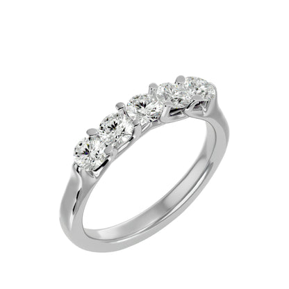 5 stone ring round diamond ring
