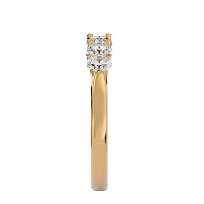 5 stone ring round diamond ring