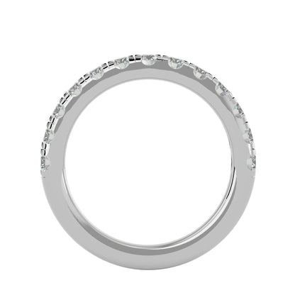Mirco setting diamond half eternity ring