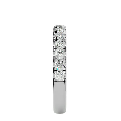 Mirco setting diamond half eternity ring