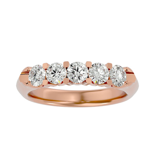 Kenny round 5 stone diamond ring