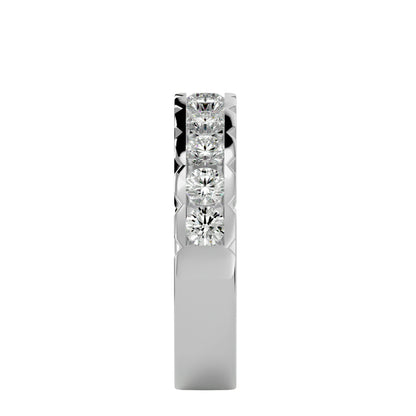 Cutwork allen diamond half eternirty ring