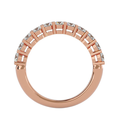 11 stone round diamond half eternity ring