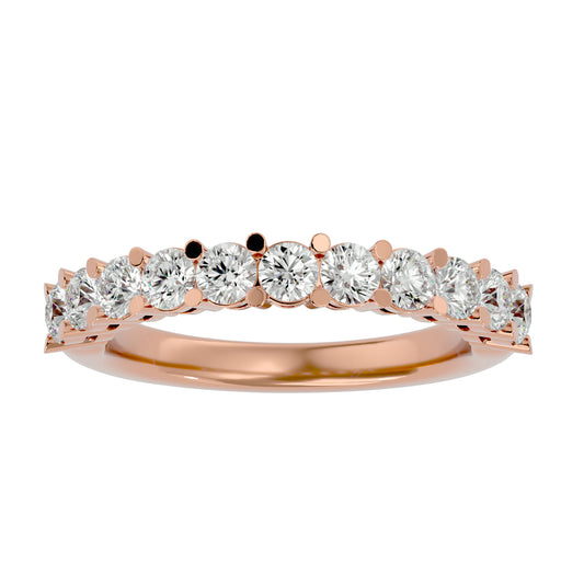 11 stone round diamond half eternity ring