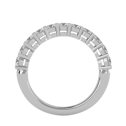 11 stone round diamond half eternity ring