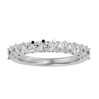 11 stone round diamond half eternity ring
