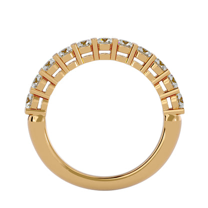 11 stone round diamond half eternity ring
