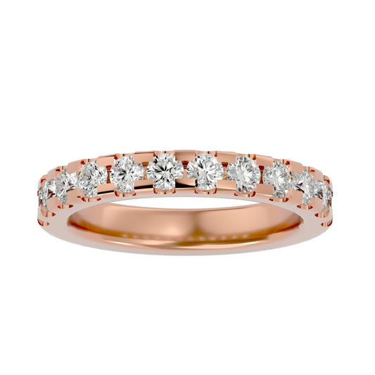 Zea mircro setting half eternity ring