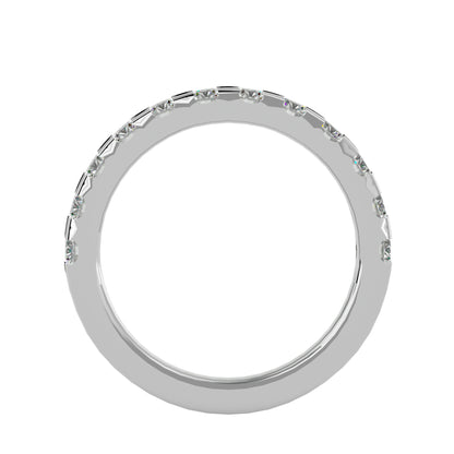 Zea mircro setting half eternity ring