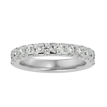 Zea mircro setting half eternity ring