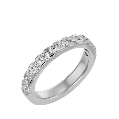 Zea mircro setting half eternity ring