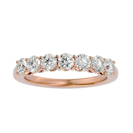 7 stone round diamond ring