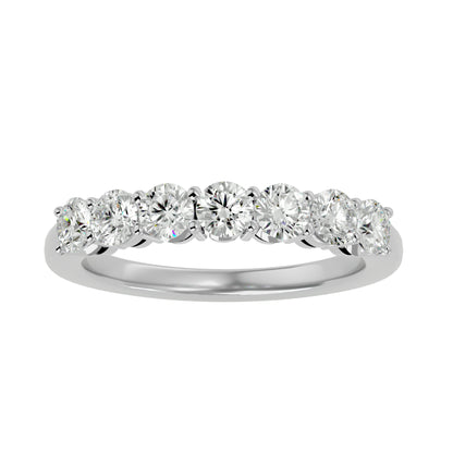 7 stone round diamond ring