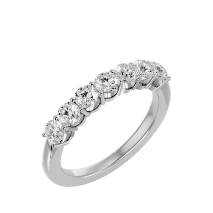 7 stone round diamond ring
