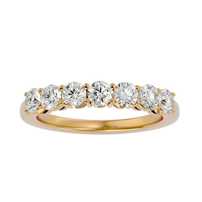 7 stone round diamond ring