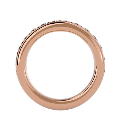 Gia round half eternirty diamond ring