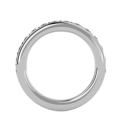 Gia round half eternirty diamond ring