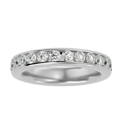Gia round half eternirty diamond ring