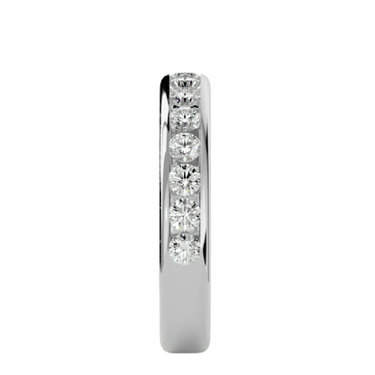 Gia round half eternirty diamond ring
