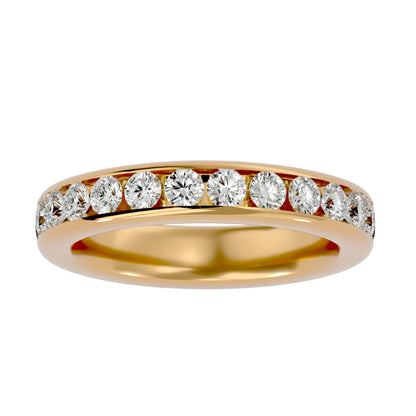Gia round half eternirty diamond ring