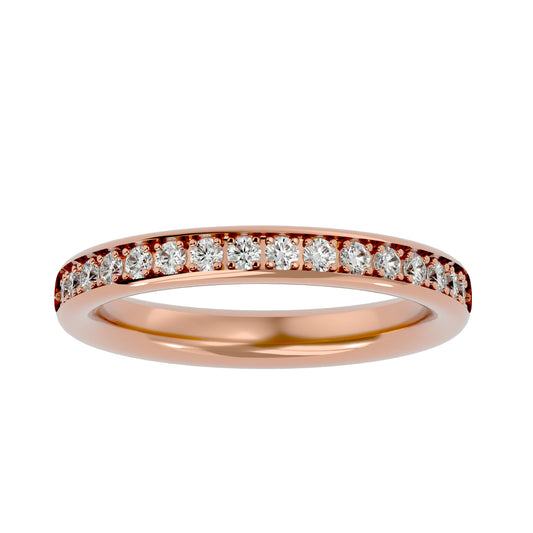 Mystic straight pave eternity diamond ring