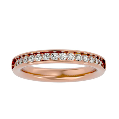 Jo pave half eternity diamond ring