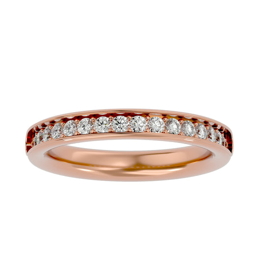Jo pave half eternity diamond ring