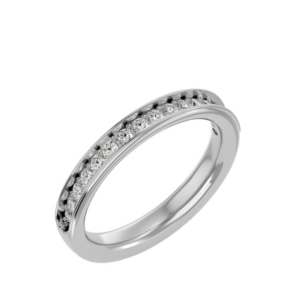 Jo pave half eternity diamond ring