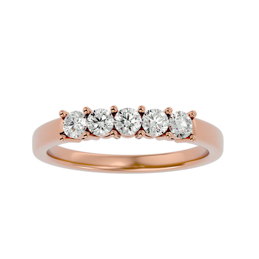 Suily 5 stone diamond ring